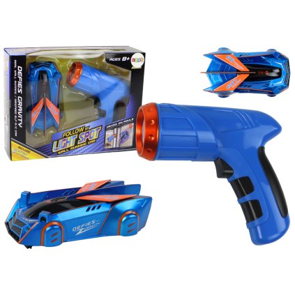 Sportovní Auto Na Stěnu a Strop Řízené Laserem Modré