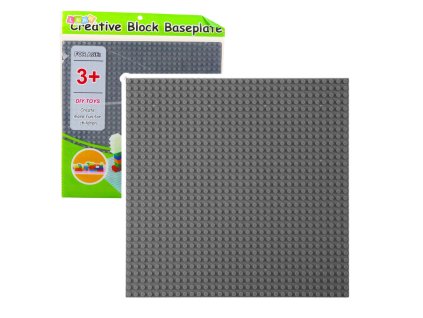 Stavební Deska Pro Kostky Šedá 25,5x25,5 cm