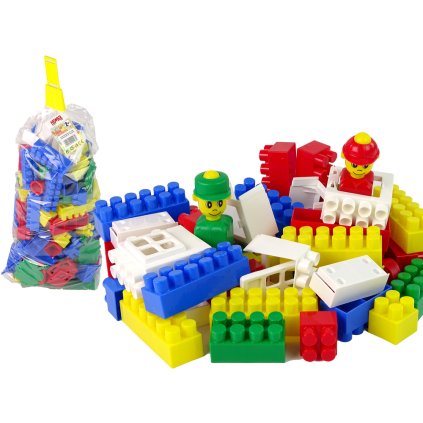 Stavebnice K2 Barevné Kostičky Velké 130 Dílů