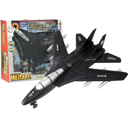 Stíhačka Vojenský Tryskáč Svítí Hraje