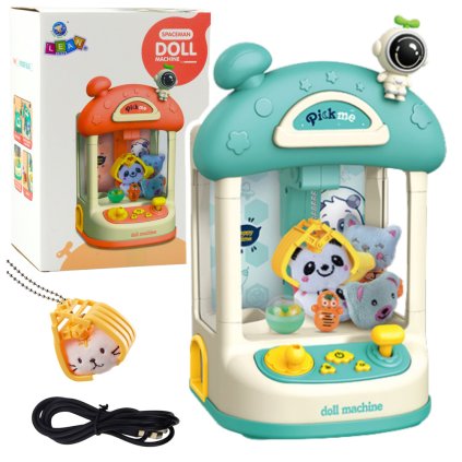 Stroj na chytání plyšáků, kuliček a sladkostí pro děti - modrý