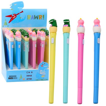 Svítící Pero Dinosaur ve Vejci Modrý Inkoust 0.7mm Mix