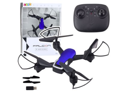 Šesti­osý Gyroskopický Dron LED Osvětlení 360° Rotace Modrý