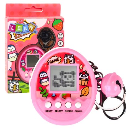 Tamagotchi Péče o Mazlíčky 168v1 Elektronická Hra s Klíčenkou Růžová