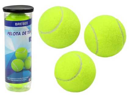 Tenisové Míče Sada 3 Ks Žluté Míčky Na Tenis