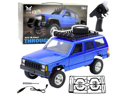 Terénní Auto MN78 na Dálkové Ovládání RC Pohon 4x4 Modré 1:12