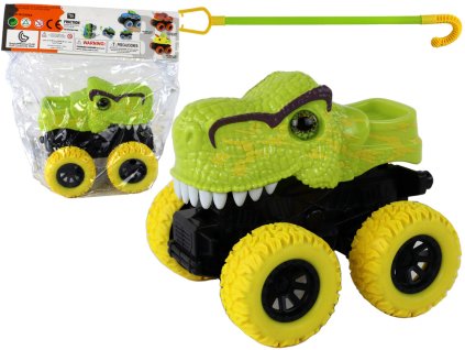 Terénní Vozidlo Chodítko Tyrannosaurus Rex Gumová Kola Zelené