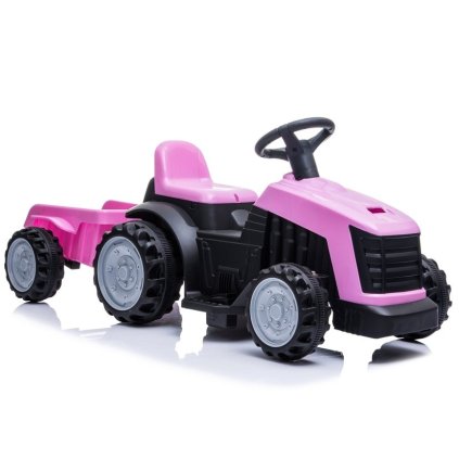 Traktor s Přívěsem na Akumulátor TR1908T Růžový