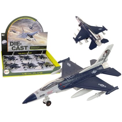 Třecí model letadla s efekty světel a zvuků 1:72 Modrý