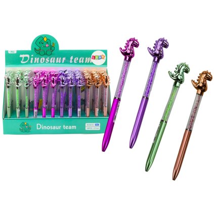 Tužka S Dinosaurem Diamanty Modrá Náplň 0.7mm Mix