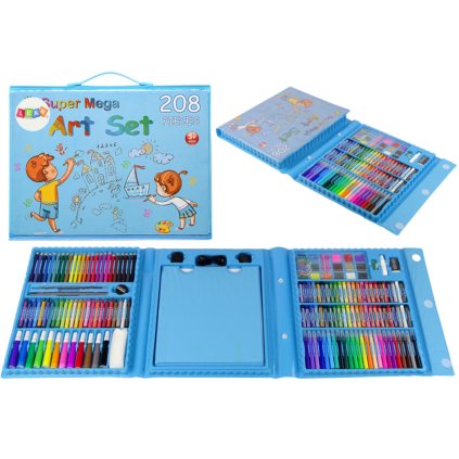 Umělecká Sada XXL v Kufříku, 208 Dílů pro Malování