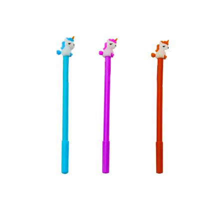 Unicornový Kuličkový Pero S Krytkou Černý Náplní Mix Fialový Oranžový 0.5mm