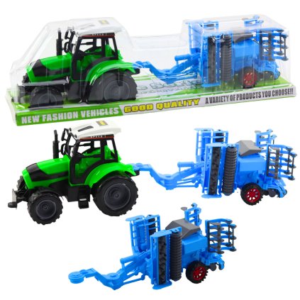 Velká Sada Zemědělský Traktor Diskový Bránový Rotační