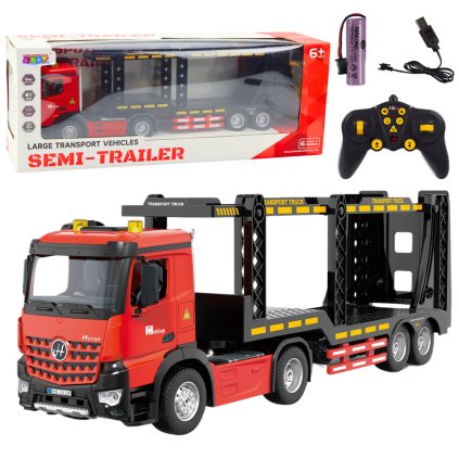 Velký RC Model Přepravníku Lora na Dálkové Ovládání 2.4G 6CH Červený