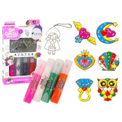 Vitráže Závěsky k Malování se Zaschlými Barvami 6 ks