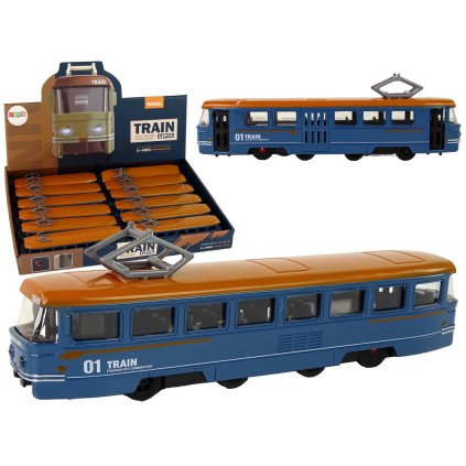 Vlak Setrvačník Zvuk Kovový Modrý