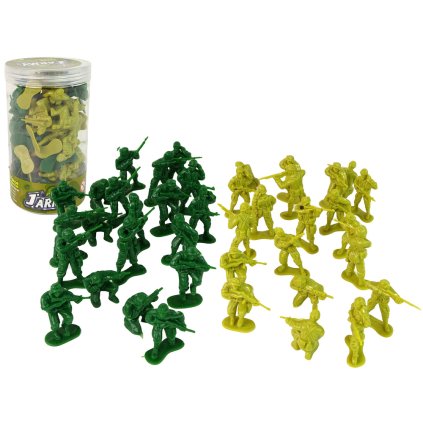 Vojenská sada vojáčků, zelená 40 ks