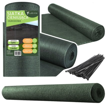 Zastiňovací Síť na Ploty, Maskovací Zelená 1,5M 25M 140g/m²