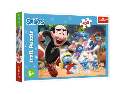 pol pl Puzzle 100 Nauki Papy Smerfa Smerfy Trefl 16481 26335 1