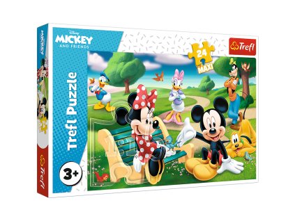 Puzzle - 24Maxi - Mickey Mouse v kruhu přátel - Disney Standard Characters Trefl 14344