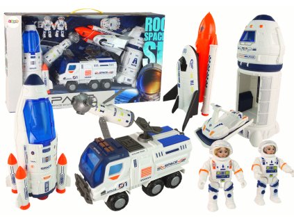 Sada Raketový Vesmír Lodě Space Vozidla Astronauti