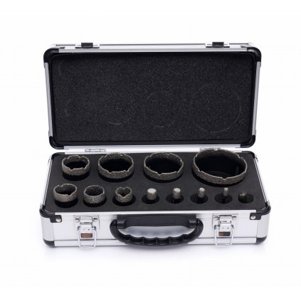 Diamantové vrtáky v kufříku, 12 ks KD11227