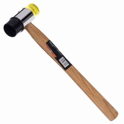 Gumový plastový kladivo 30 mm s dřevěnou rukojetí KD903