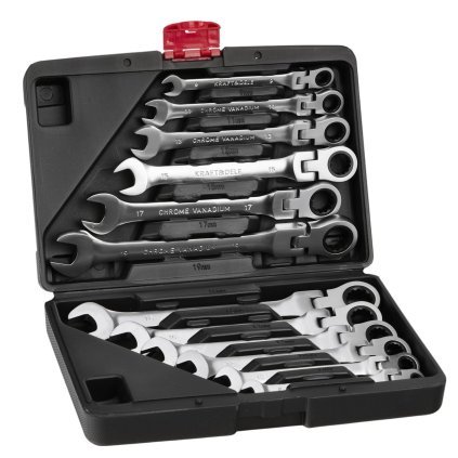 Klíče ploché s okem 8–19 mm, 12 ks KD11304