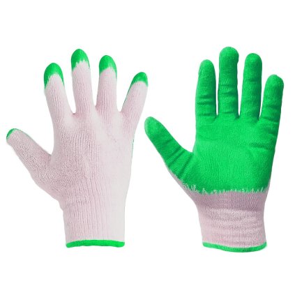 Rukavice protiskluzové pracovní rukavice zelene
