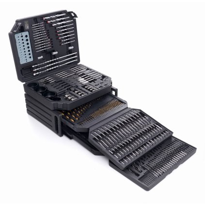 Vrtáky, děrovky, sekáče, bity – sada 300 ks KD998