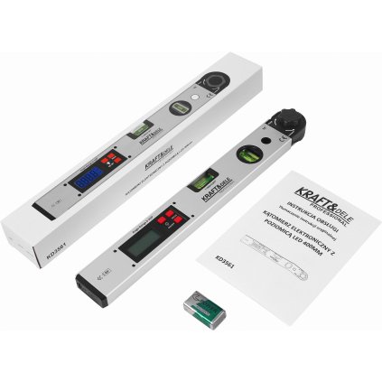 ELEKTRONICKÝ ÚHLOMĚR S LCD VODOVÁHEM 400 MM KD3561