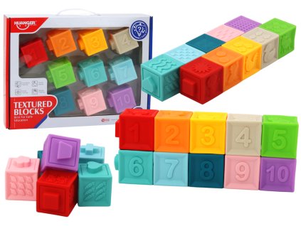 Edukativní puzzle pro batolata - Kostky tvary čísla