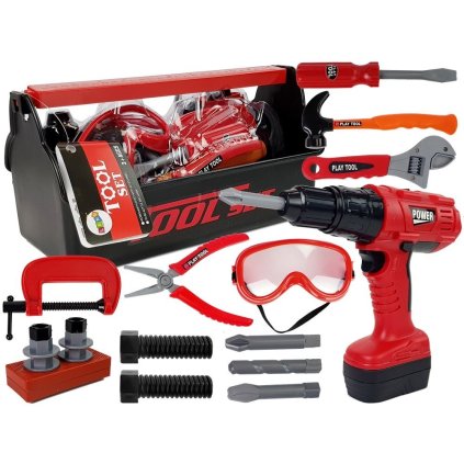 Sada Nářadí Pro Kutily Kufřík Vrtačka Kladivo