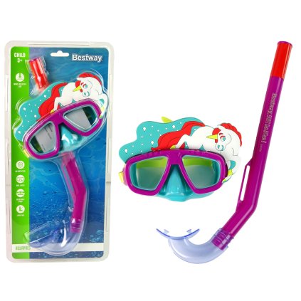 Dětská Potápěčská Maska s Trubicí Zvířátka Růžová Bestway 24059