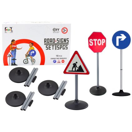 Sada Vzdělávací Velké Dopravní Značky 76cm 3 Ks