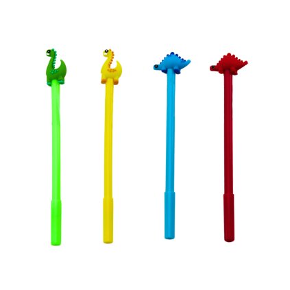 Psací pero s dinosaury Černý inkoust 0.5mm Mix barev Zelená Červená