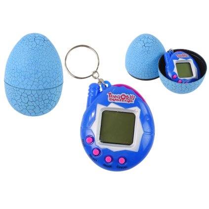 Tamagotchi ve Vajíčku Elektronická Hra Zvířátko Modré