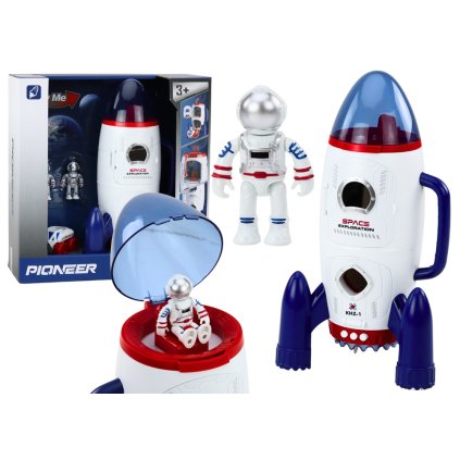 Otevírací Kosmická Raketa Astronauti Kosmické Vozidlo Světla Zvuky