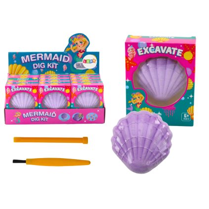 Archeologická Sada Mořská Panna ve Skořápce Dláto Štětec