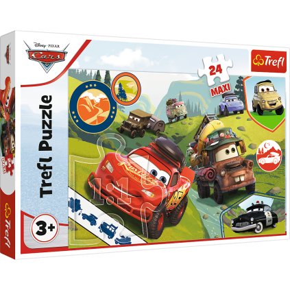 Puzzle - 24 Maxi - Veselá auta - Disney Cars 3 14352