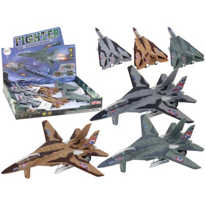 Vojenský Tryskáč s Motorem, Kamufláž, Světla a Zvuky Mix