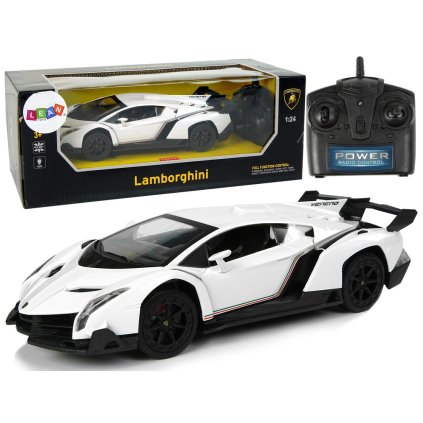 RC Sportovní Auto 1:24 Lamborghini Veneno Bílé 2.4 G Světla