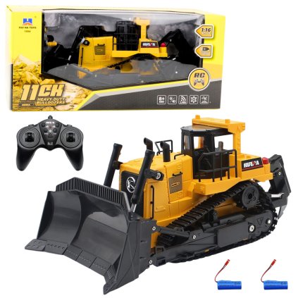 **RC Buldozer 1:16 - Žlutý Stavební Stroj se Zdaleka Ovládaným Systémem**