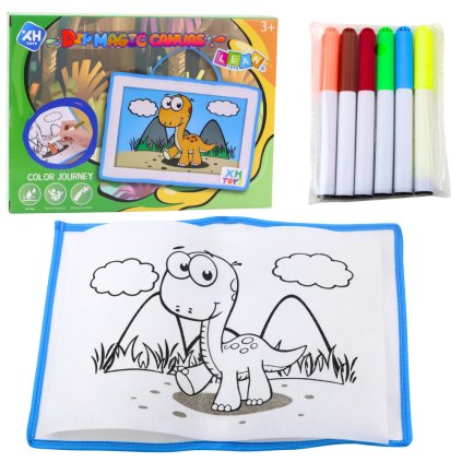 Magická Malovací Tabule s Rámem a Zmywalnými Fixy pro Děti