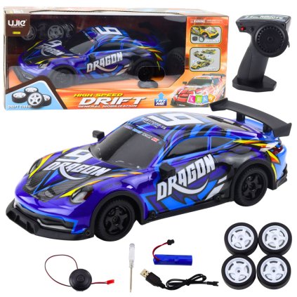 RC Sportovní Auto Drift s Podsvícením - Modré