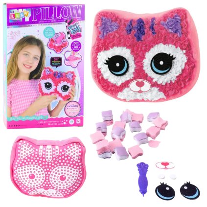 Kreativní Set na Šití Polštářek Kočička DIY pro Děti