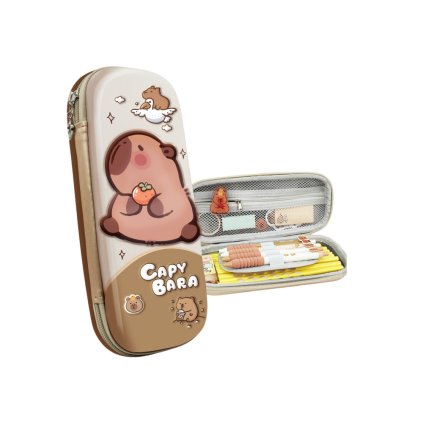 Organizér na Psací Potřeby s Motivem Kapibary, Béžový