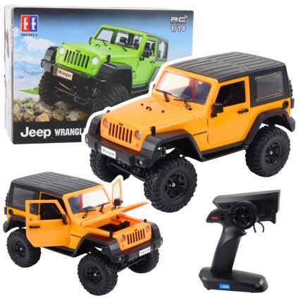 RC Jeep Wrangler Rock Crawler 1:14 - Profesionální Terénní Model s LED a 4x4 Pohonem