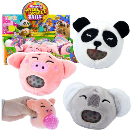 Relax Plyšák s Vodními Kuličkami – Koala/Panda 6 cm, Antistresová Hračka