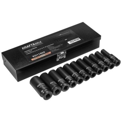 Profesionální sada rázové nástavců KRAFT&DELE 1, 2″ 11 kusů (KD11869)